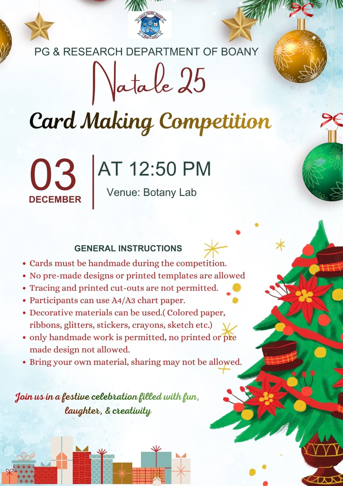 NATALE 25 - CARD MAKING COMPETITION